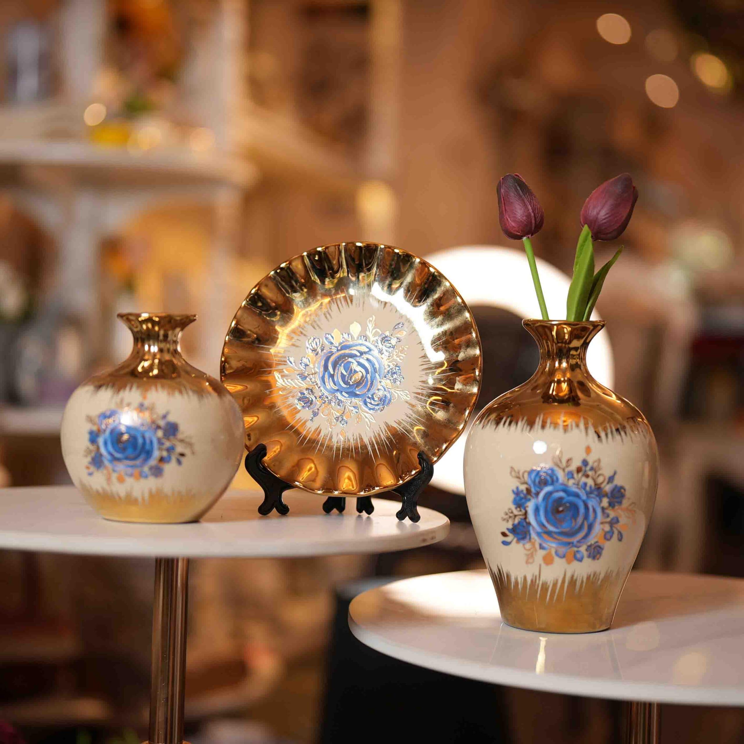 Buy Castle & Co. Decor Artisanal trio golden Online at Low Prices